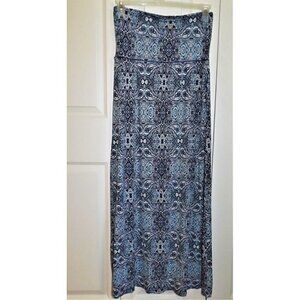 Artisan NY Women's Strapless Maxi Dress Sz L Floral Rayon Spandex Multicolored